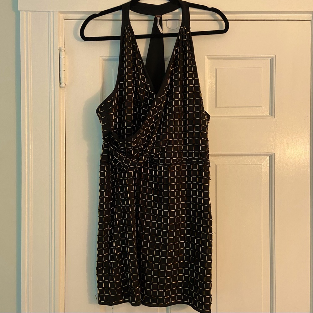 Free People Black Beaded Party Dress